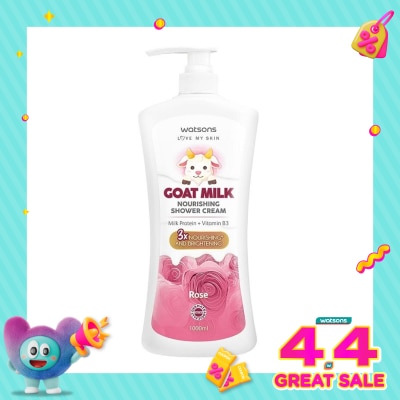 WATSONS - Goat Milk Nourishing Rose Shower Cream 1000ml
