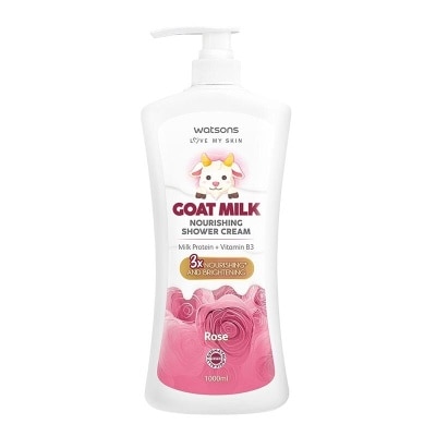 WATSONS Watsons Goat Milk Nourishing Rose Shower Cream 1000ml