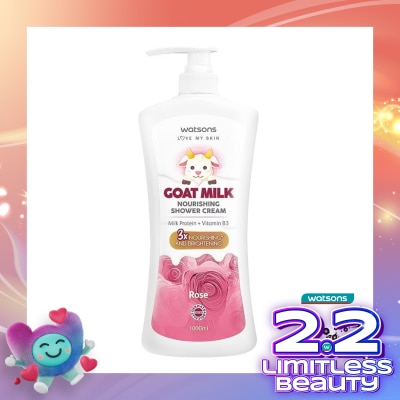 WATSONS Goat Milk Nourishing Rose Shower Cream 1000ml