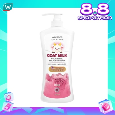 WATSONS Watsons Goat Milk Nourishing Rose Shower Cream 1000ml