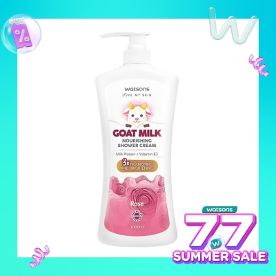 WATSONS Watsons Goat Milk Nourishing Rose Shower Cream 1000ml