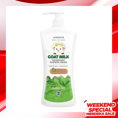 WATSONS Watsons Goat Milk Nourishing Green Tea Shower Cream 1000ml