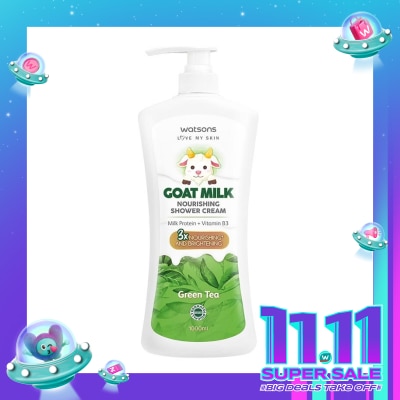 WATSONS Goat Milk Nourishing Green Tea Shower Cream 1000ml