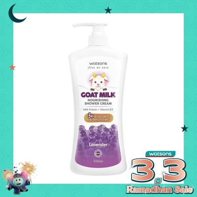 WATSONS Goat Milk Nourishing Lavender Shower Cream 1000ml