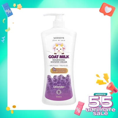 WATSONS Watsons Goat Milk Nourishing Lavender Shower Cream 1000ml