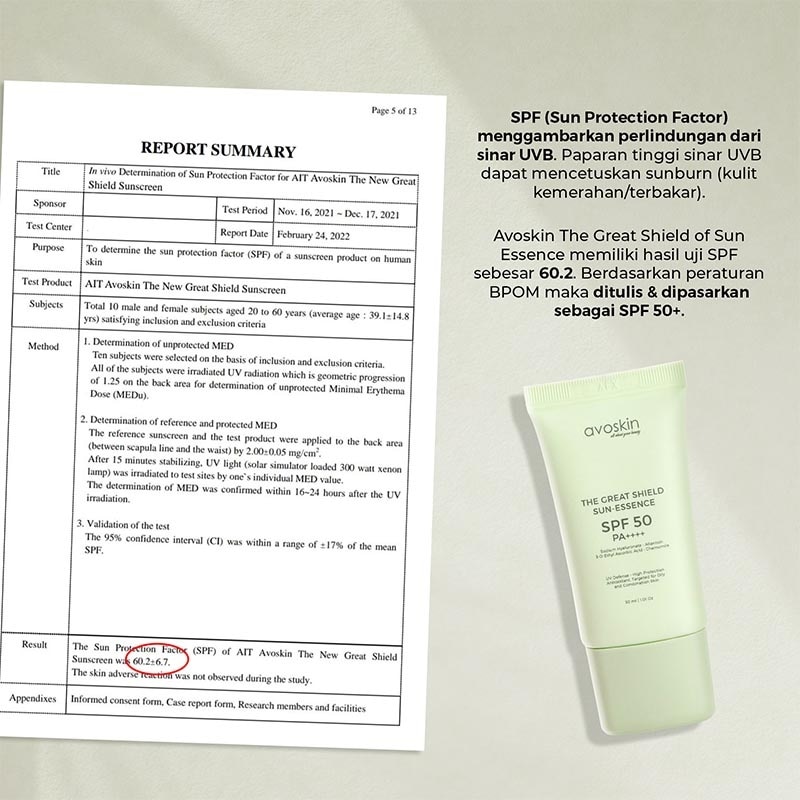 Avoskin The Great Shield Sun-Essence dengan SPF 50 PA++++ 30ml