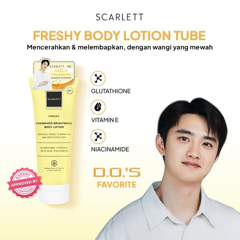 Scarlett Brighthening Fragrance Body Lotion Freshy Tube 180 ml