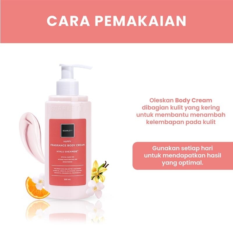 SCARLETT BODY CREAM HAPPY  300ML