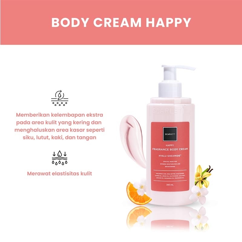 SCARLETT BODY CREAM HAPPY  300ML