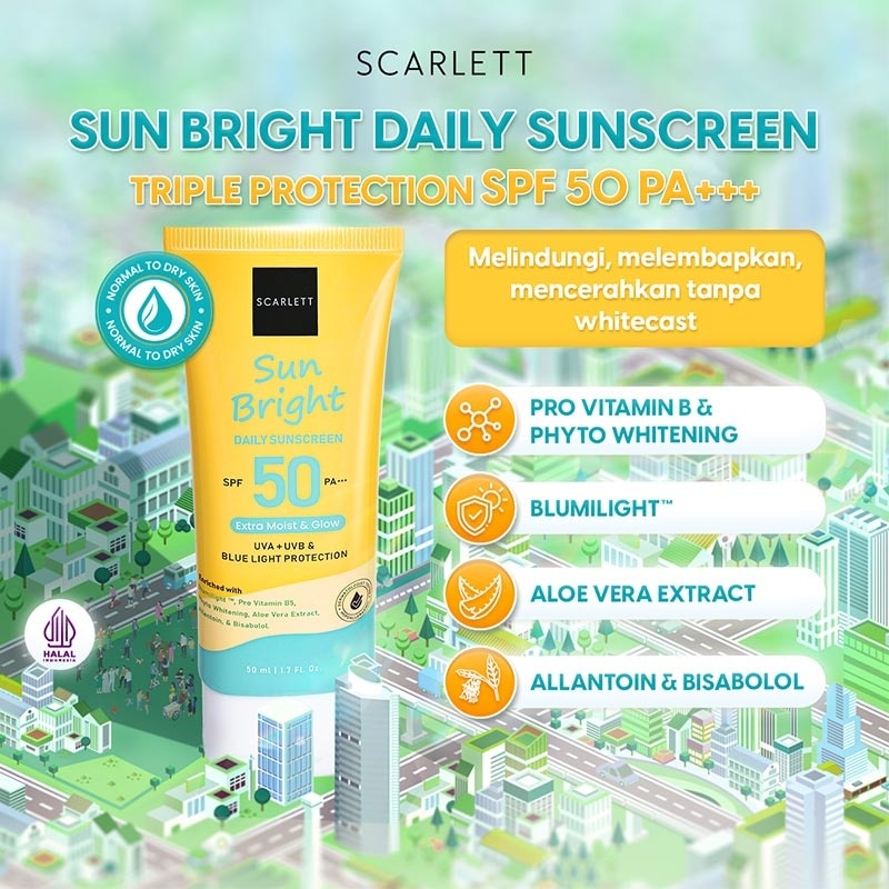 Scarlett Sun Bright Sunscreen SPF 50 PA+++