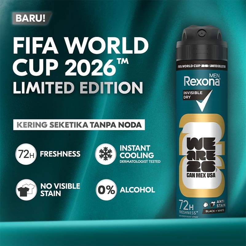 Men [Limited Edition] FIFA Antiperspirant Aerosol Deodorant Spray Invisible Dry 135ml