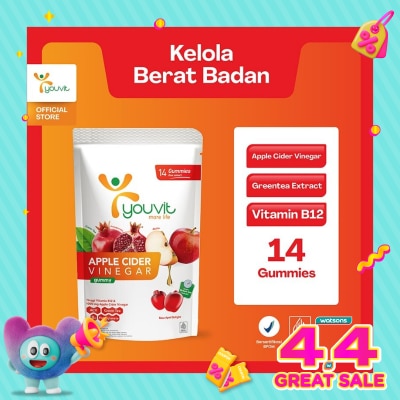 Youvit - Apple Cider Vinegar Gummy 7 hari untuk Jaga Nafsu Makan