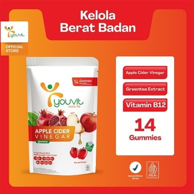 Youvit Apple Cider Vinegar Gummy 7 hari untuk Jaga Nafsu Makan