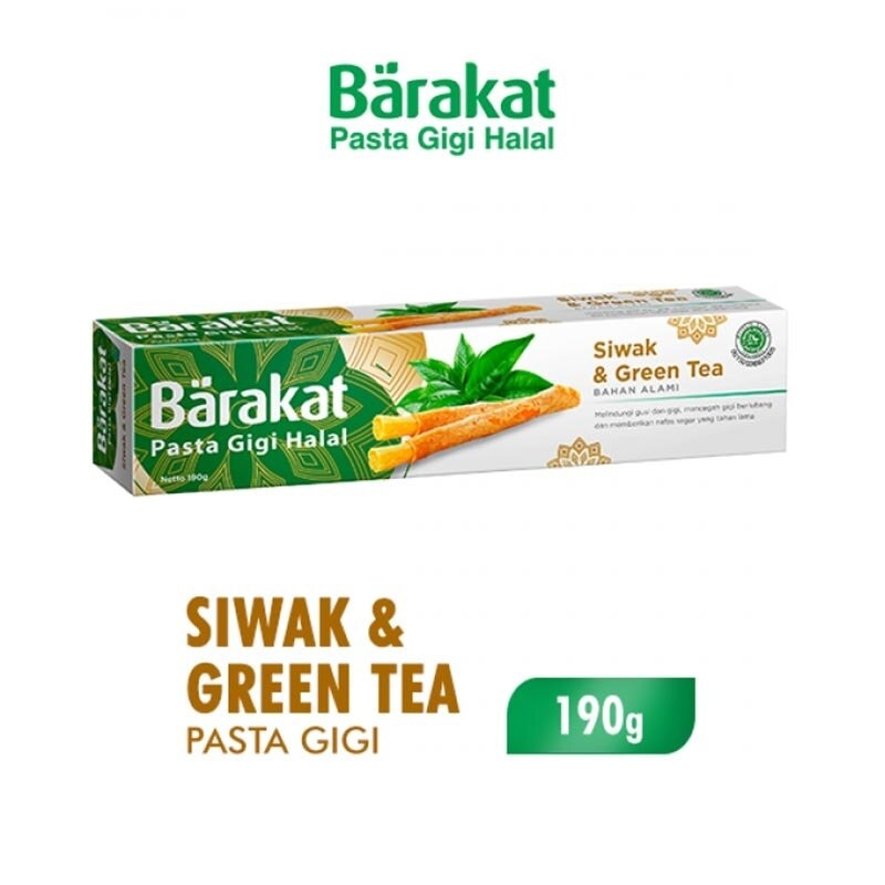 Barakat Pasta Gigi Siwak & Greentea Tube 190g