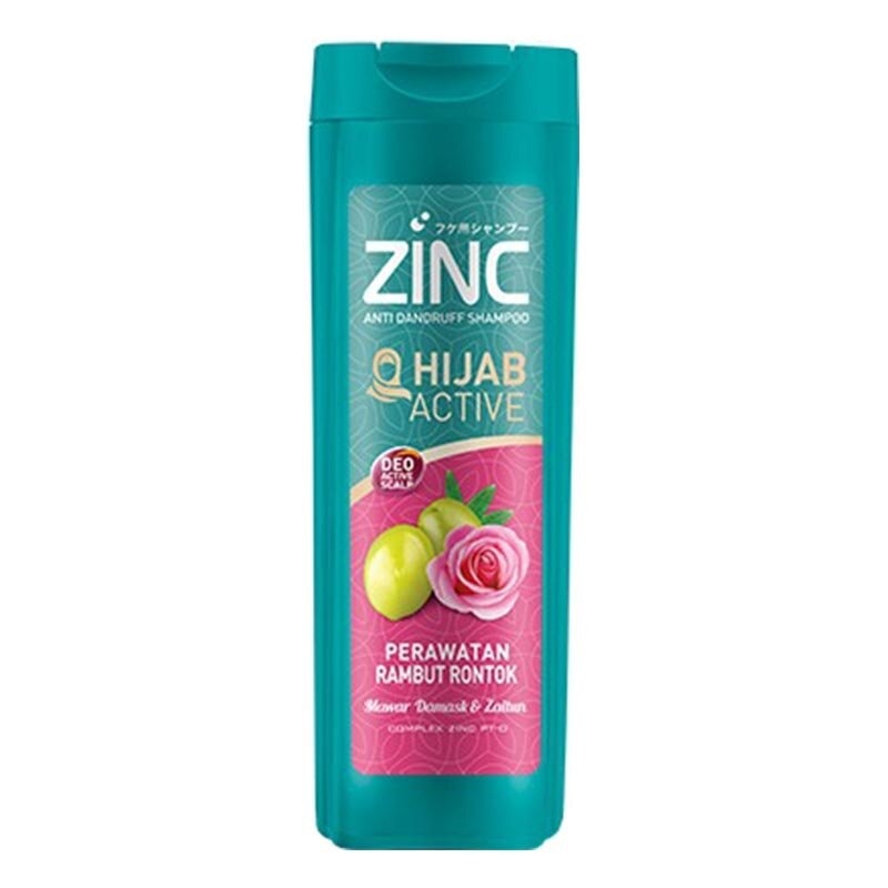 Zinc Shampoo Hijab Active Perawatan Rambut Rontok Botol 340 ml