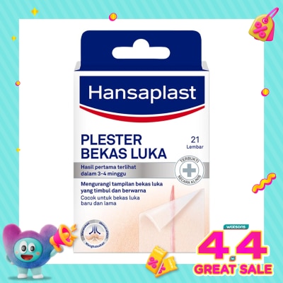 HANSAPLAST - Plester Bekas Luka isi 21 P3K Plester Bening