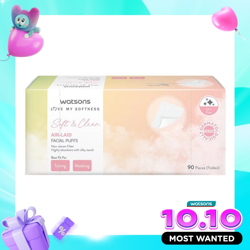 Watsons Air Laid Facial Puffs 90'S image