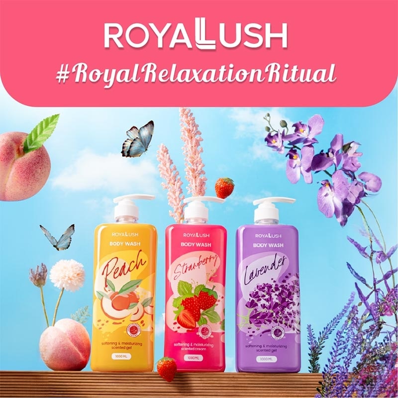 ROYALUSH BODY WASH-STRAWBERRY 1000ML