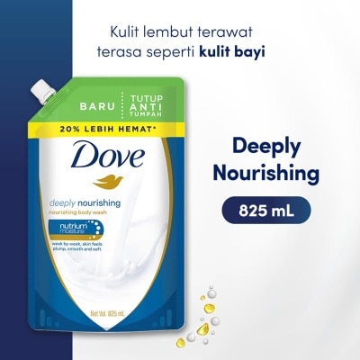 DOVE Dove Body Wash Deeply Nourish Pouch 825ml
