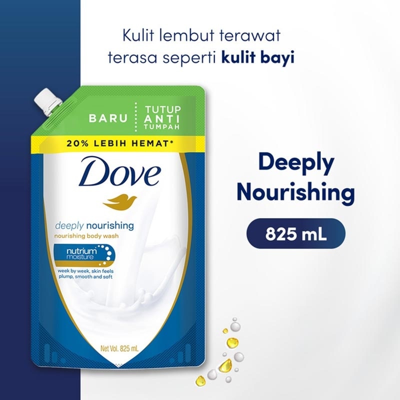 Promo Harga Dove Body Wash Deeply Nourishing 850 ml - Watsons