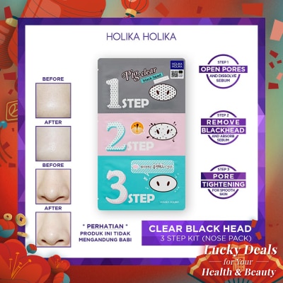 HOLIKA HOLIKA HOLIKA PIG-NOSE CLR B/H 3 STEP KIT 7GR