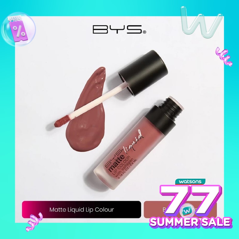 BYS Matte Liquid Lip Colour M01 Barely There 5.6ml