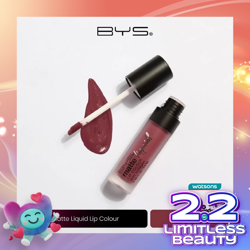 BYS Matte Liquid Lip Colour M06 Rosewood 5.6ml