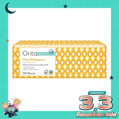 ORITA Orita Multipurpose Tisue M-Fold 150's