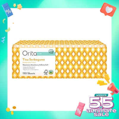 ORITA Orita Multipurpose Tisue M-Fold 150's