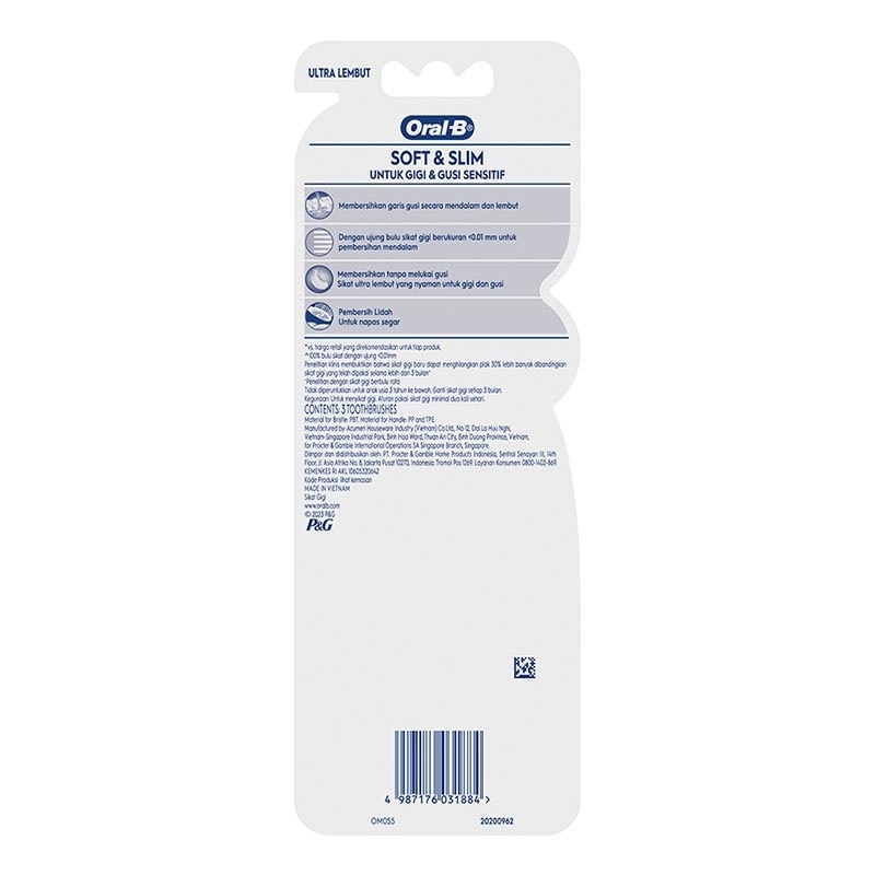 Sikat Gigi Soft & Slim 3'S 150g