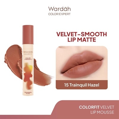 WARDAH Wardah Colorfit Velvet Matte Lip Mousse 15 Tranquil Hazel 4g