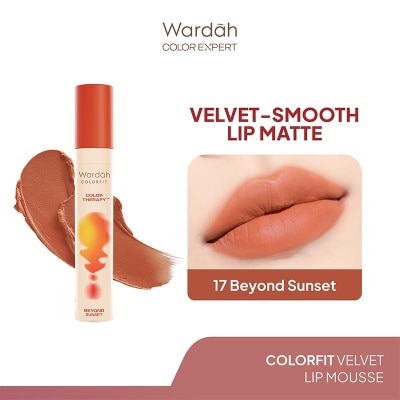 WARDAH - Wardah Colorfit Velvet Matte Lip Mousse 17 Beyond Sunset 4g
