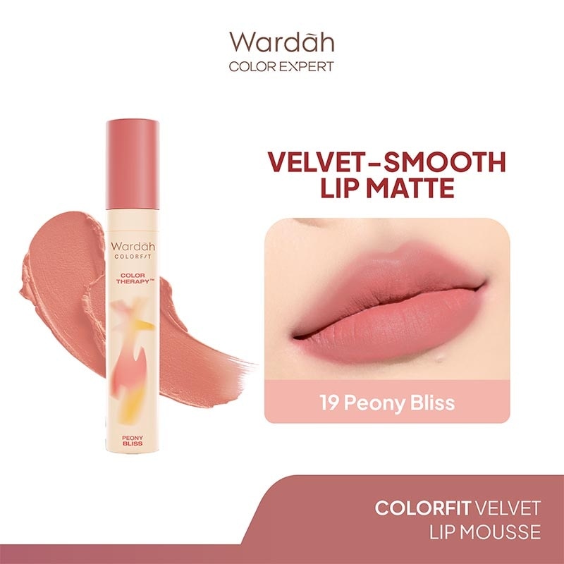 Wardah Colorfit Velvet Matte Lip Mousse 19 Peony Bliss 4g