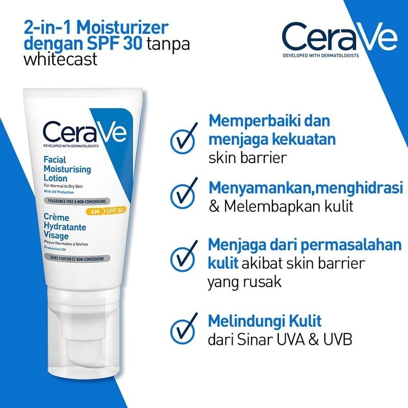 Cerave Facial Moisturising Lotion - AM SPF30 UVB + UVA 52ml