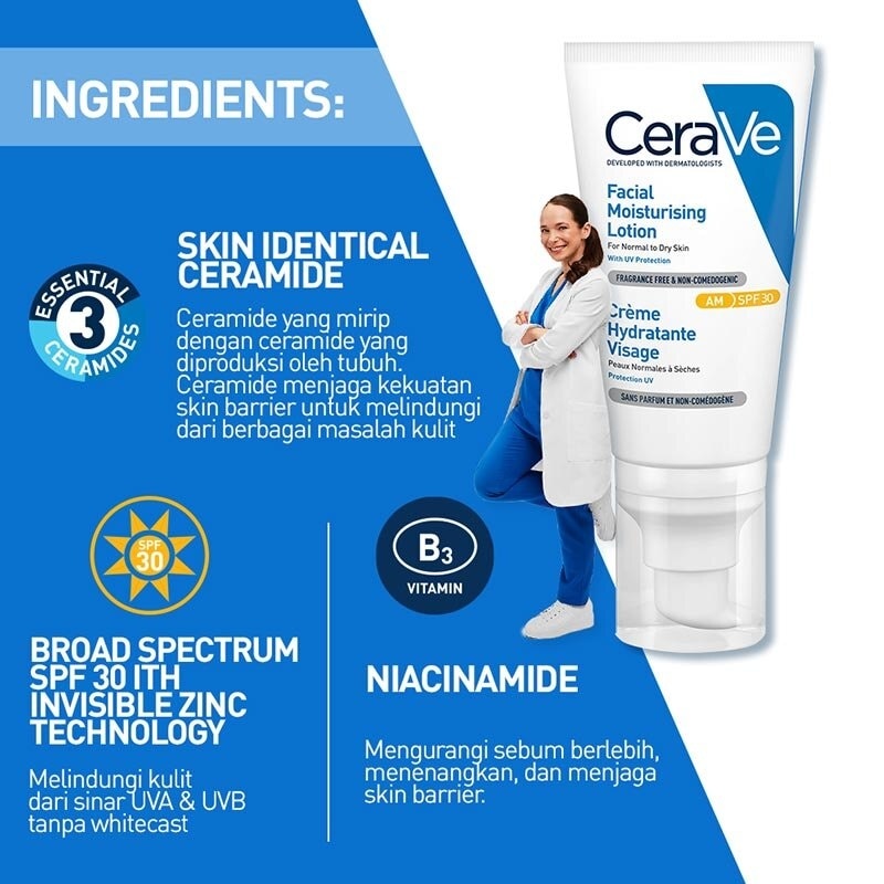 CERAVE AM FACIAL MOIST LOTION SPF30 52ML