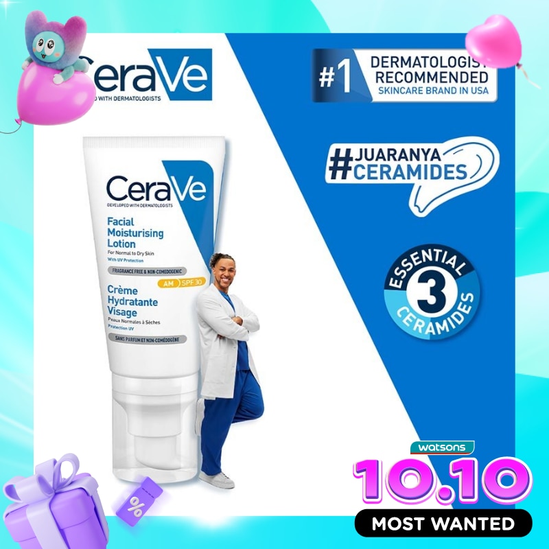 Cerave Facial Moisturising Lotion AM SPF30 UVB + UVA 52ml image
