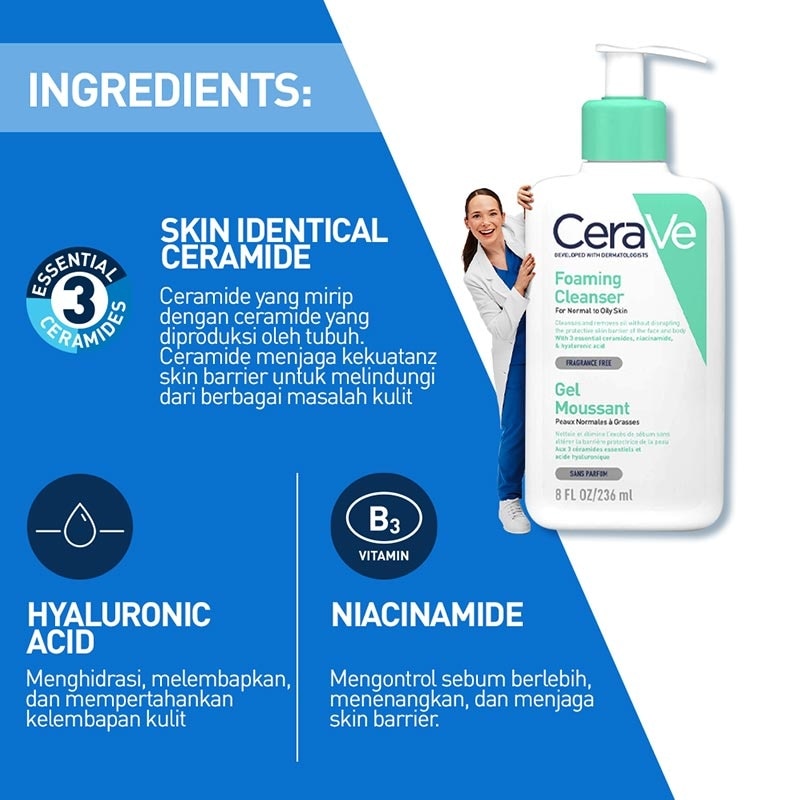 CERAVE FOAMING CLEANSER 236ML