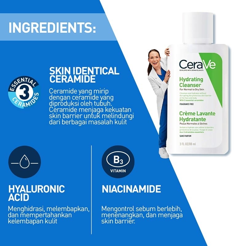 Cerave Hydrating Cleanser 88ml