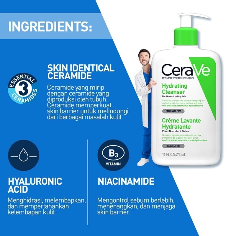 Cerave Hydrating Cleanser 473ml