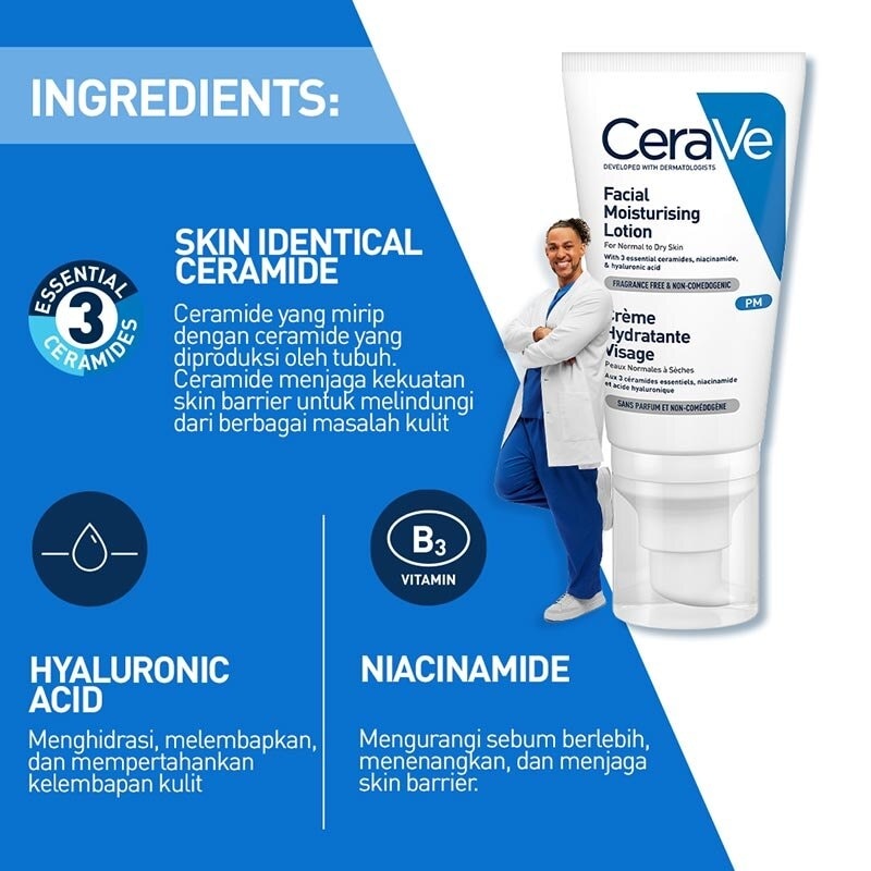 Cerave Facial Moisturising Lotion - PM 52ml