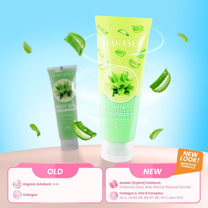 Hanasui Vita Smoothies Body Spa Exfoliating Gel Aloe Vera 180ml