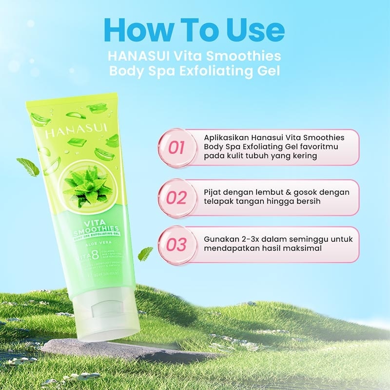 Hanasui Vita Smoothies Body Spa Exfoliating Gel Aloe Vera 180ml