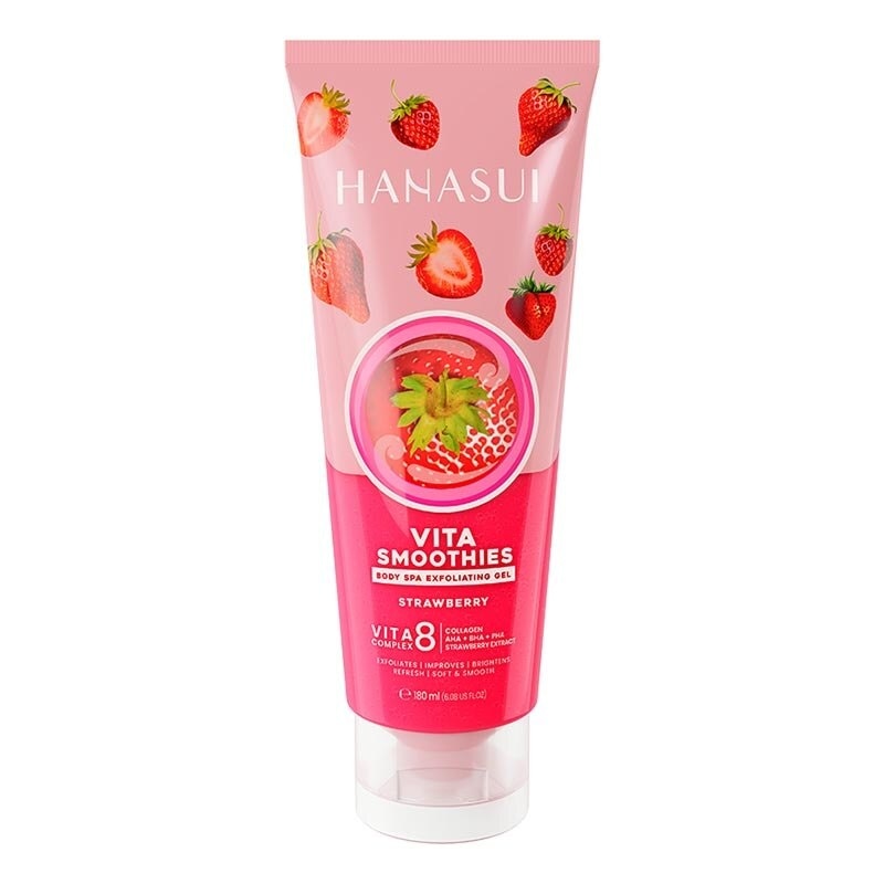 Hanasui Vita Smoothies Body Spa Exfoliating Gel Strawberry 180ml