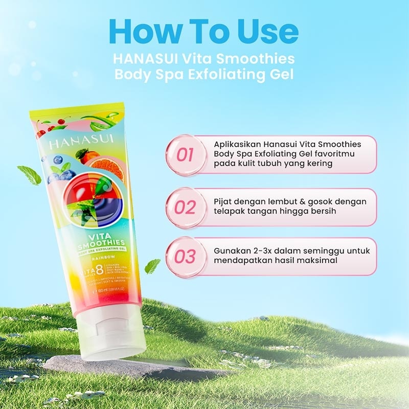 Hanasui Vita Smoothies Body Spa Exfoliating Gel Rainbow 180ml