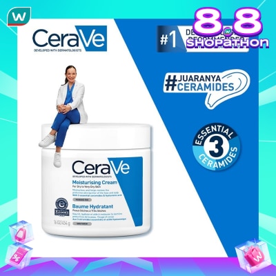 CERAVE CeraVe Moisturising Cream 454 g – Skin Barrier Repair Moisturizer with Ceramide for Dry Skin [Pelembap Untuk Kulit Kering]
