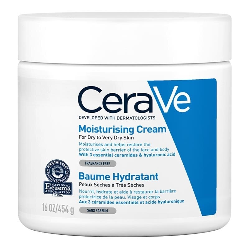 CeraVe Moisturising Cream 454 g – Skin Barrier Repair Moisturizer with Ceramide for Dry Skin [Pelembap Untuk Kulit Kering]