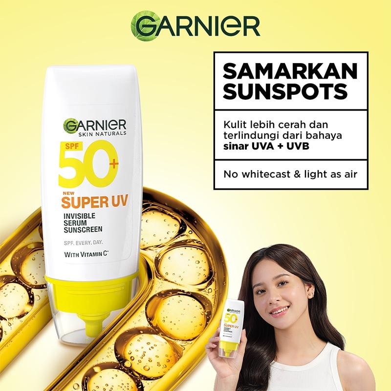 Garnier Skin Naturals Super UV Invisible Serum Sunscreen SPF 50+ 30ML image