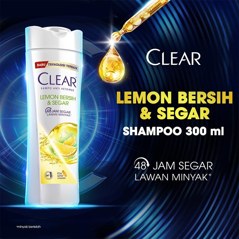CLEAR SHP LEMON BERSIH SEGAR 300ML