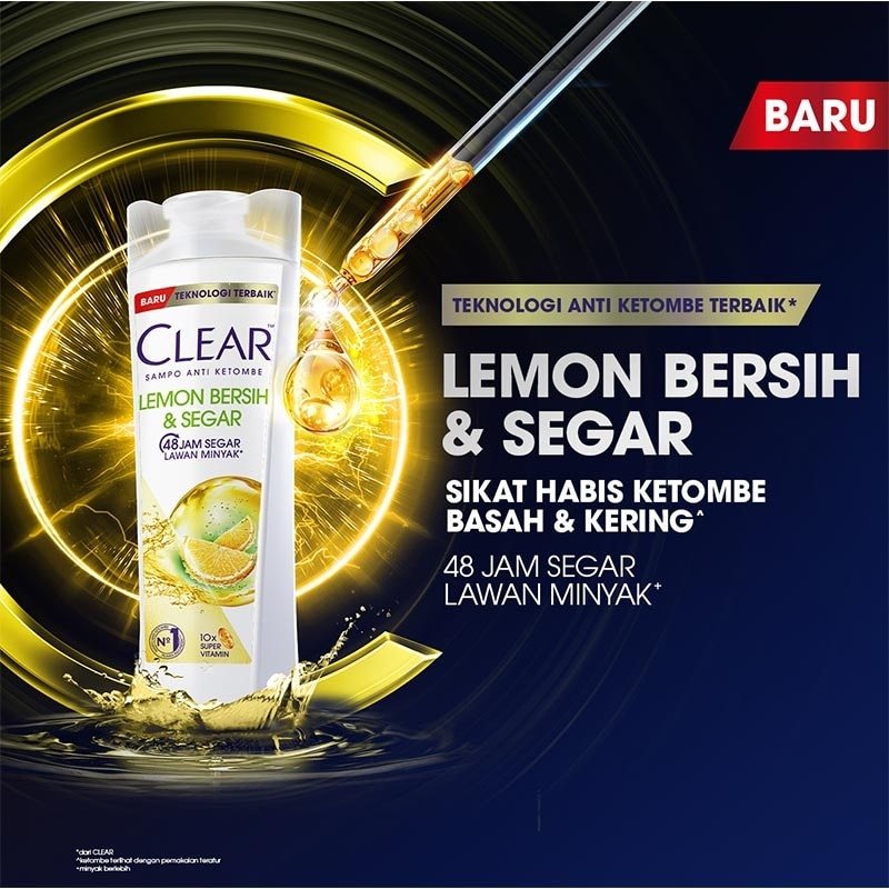 CLEAR SHP LEMON BERSIH SEGAR 160ML