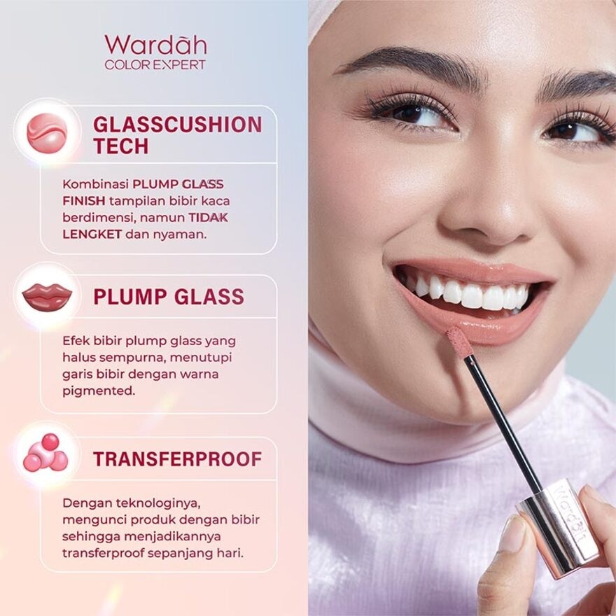 Wardah Glasting Liquid Lip 01 Caramel Coat 3.5g